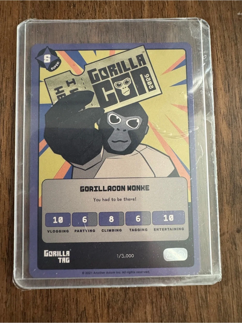 Gorillacon Monke Trading Card - Purple & Yellow